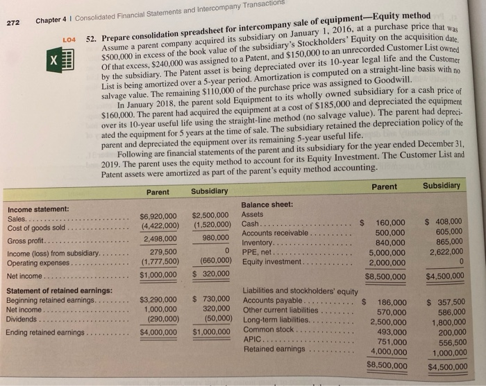  How would I use Excel to solve this problem? 272 LO4