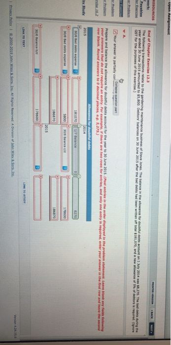 The balance in the allowance for doubtful debts account on 1 July