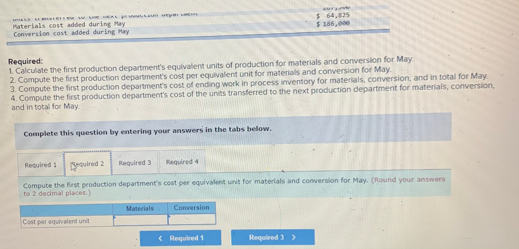 production departments. All of the material that is used in the first