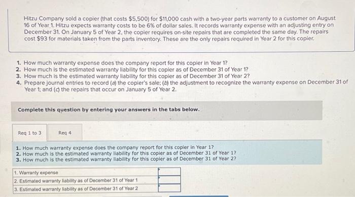  Journal entry worksheet 4 Note: Enter debits before credits. Prepare journal