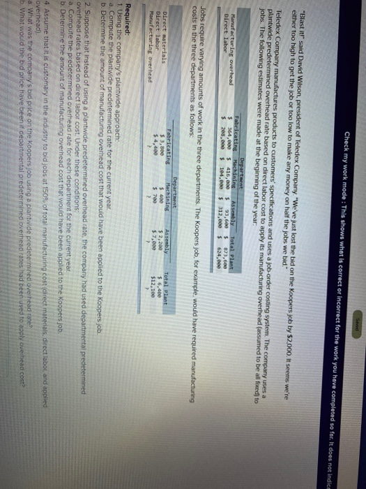  Check my work mode : This shows what is correct or
