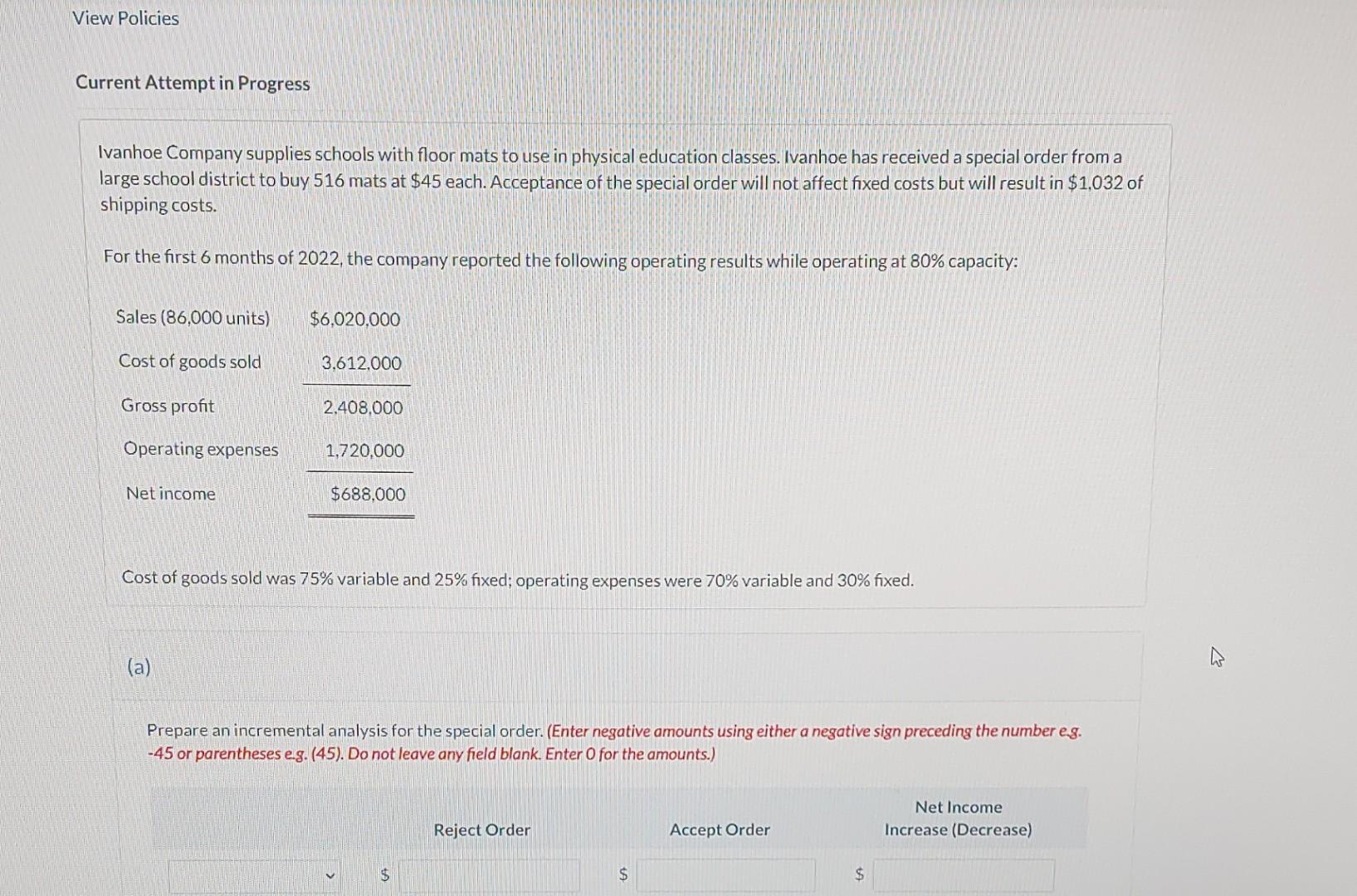  Current Attempt in Progress Ivanhoe Company supplies schools with floor mats