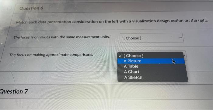 same measurement units. The focus on making approximate comparisons. Match each data