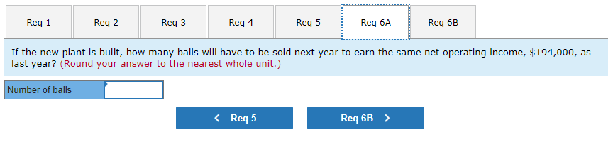 balls, with the following results: Sales (62,000 balls) Variable expenses Contribution margin