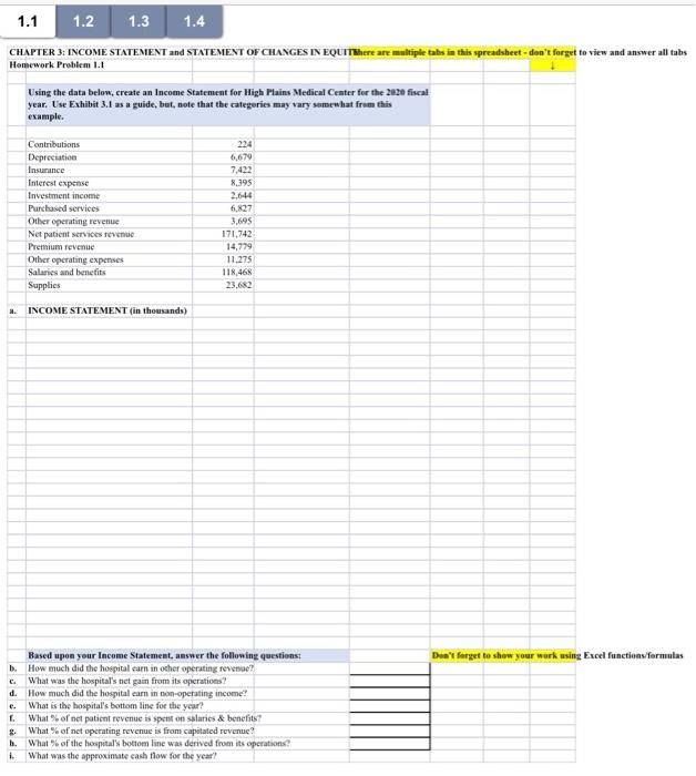 through excel formula function \begin{tabular}{l|l|l|l|} \hline 1.1 & 1.2 & 1.3 &