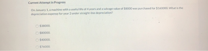  Current Attempt in Progress On January 1, a machine with a