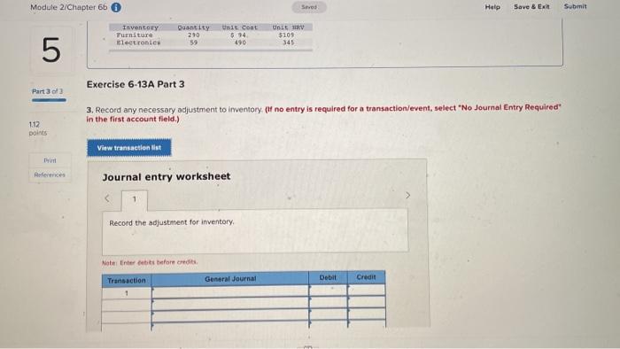 applies to the questions displayed below) Part 1 of 3 Home Furnishings