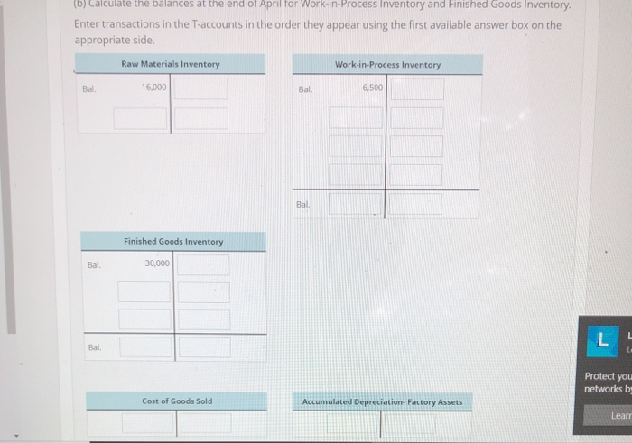 1, Telecom Manufacturing Company's beginning balances in manufacturing accounts and finished goods