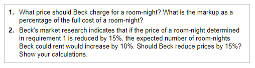 year (or 20,000 room-nights). All rooms are similar and will rent for