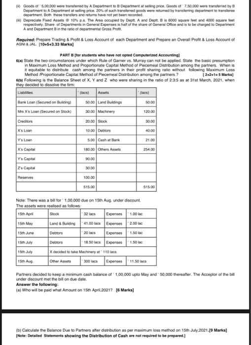March, 2021: Particulars Particulars Purchases 11,40,000 Sales 15,55.000 12% Investments (purchased 2,00,000
