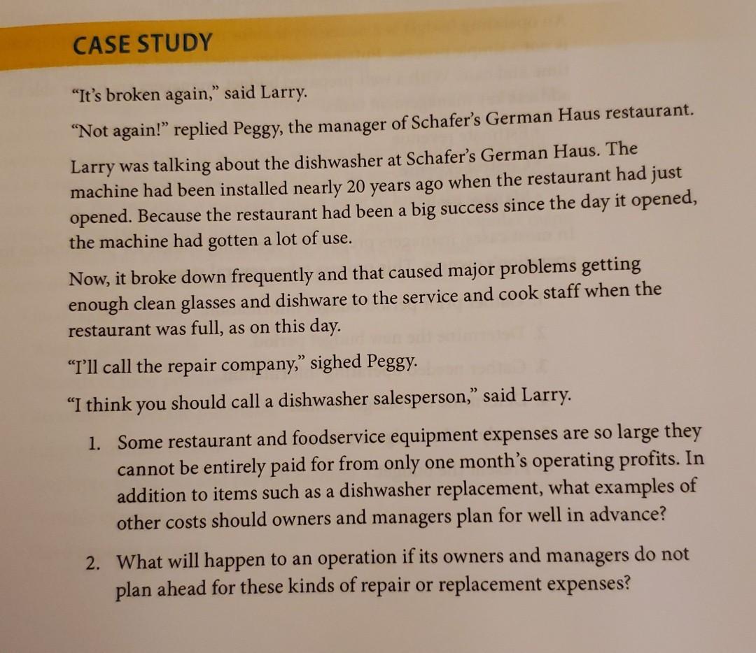  read the case study and answer questions 1 and 2. CASE
