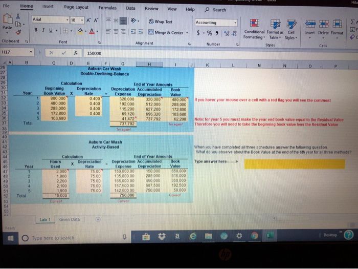Formulas Data Review View Help Search thx Arial Accounting - Paste Wrap