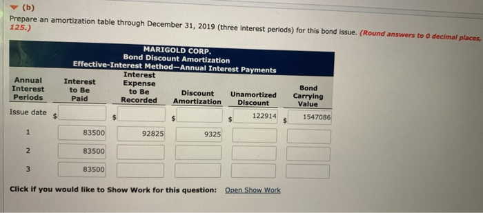 10-10A (Part Level Submission) On January 1, 2017, Marigold Corporation issued $1,670,000