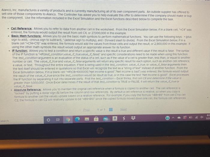 products and is currently manufacturing all of its own component parts. An