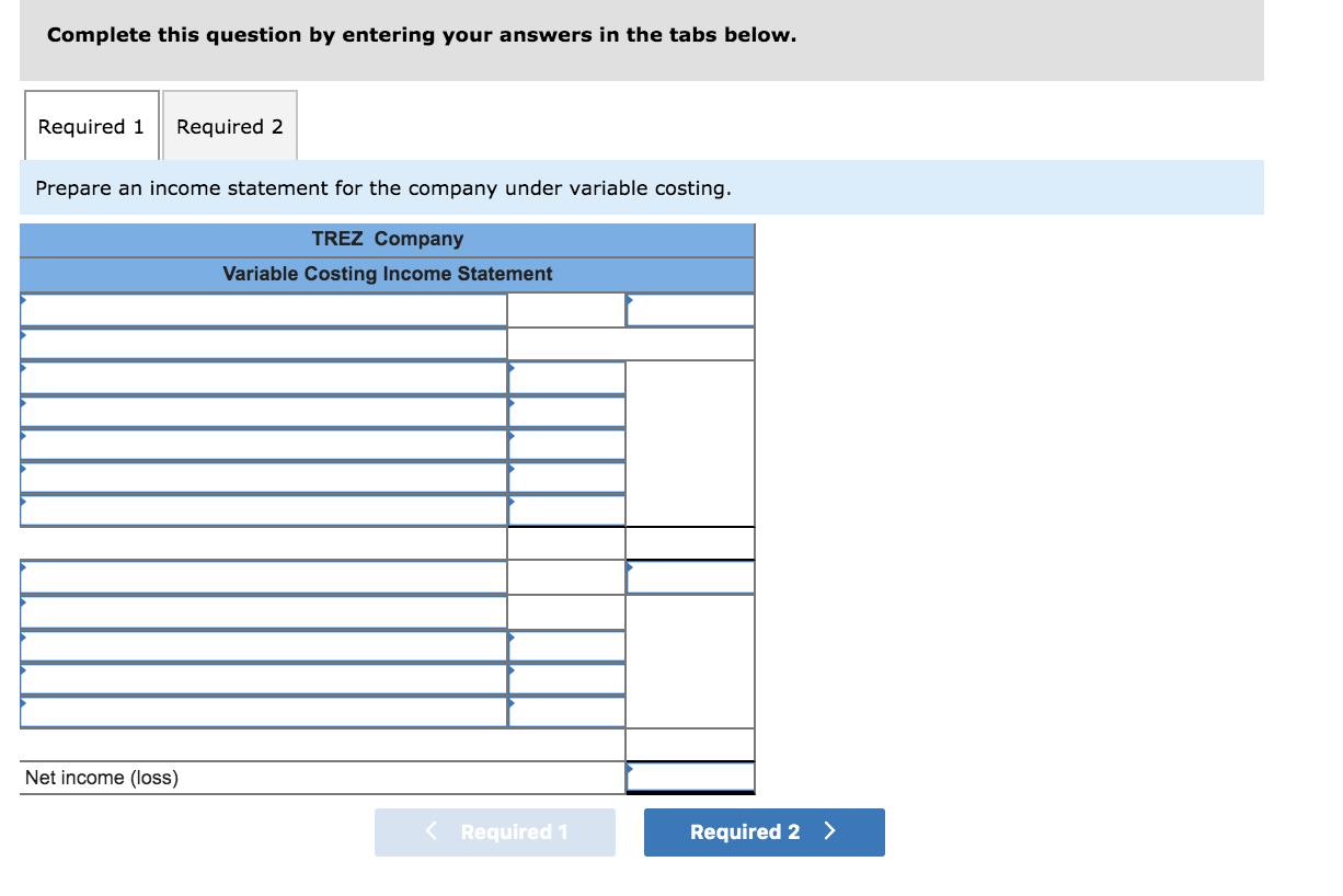 income LO P2, P3 Trez Company began operations this year. During this