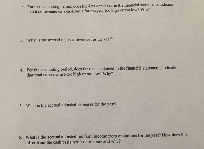  need help with 2-6. The beginging and end balance and income