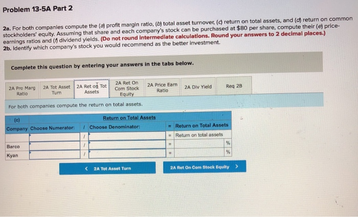 Ryan Company Company Data from the current year-end balance sheets Data from