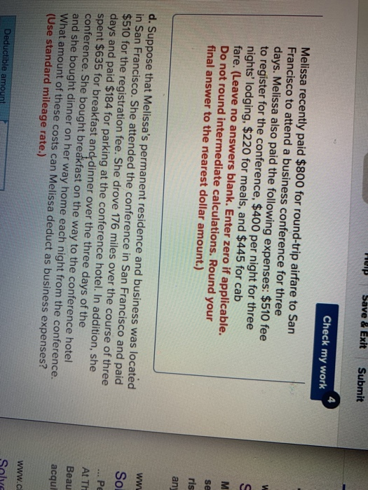 my work Required information (The following information applies to the questions displayed