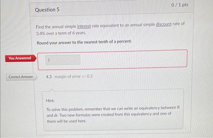 can someone show me the work the correct answer was 4.3 Find