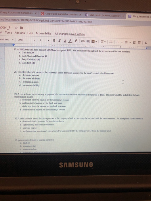 saved in Drive rmal textArial 24. The debit balance in Camh Shont