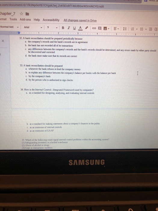 and Over a the enad of an accounting period is reported b