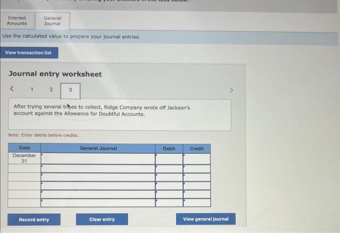 September 17 Jackson dishonored her note. Decenber 31 After trying several times