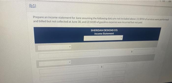 equity statement for the month of June. (listitems that increase owner's aminsimi.