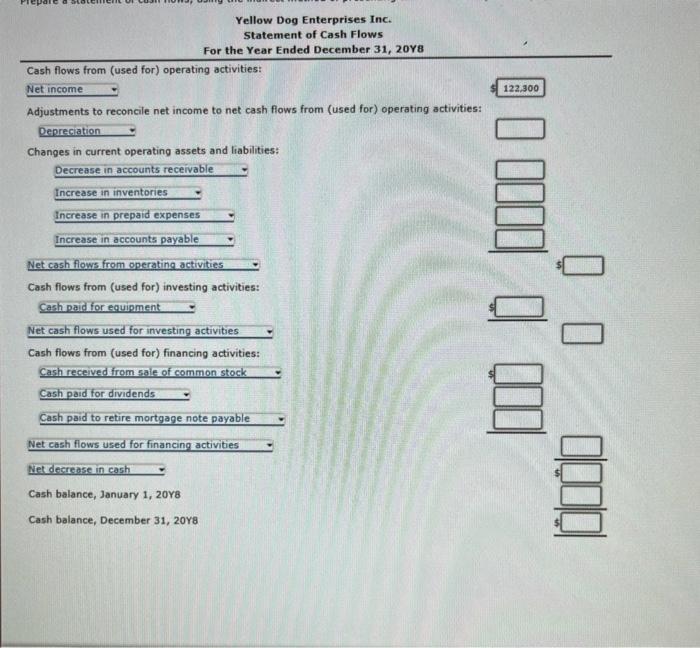 of the same thing, hopefully this helps Yellow Dog Enterprises Inc. Statement