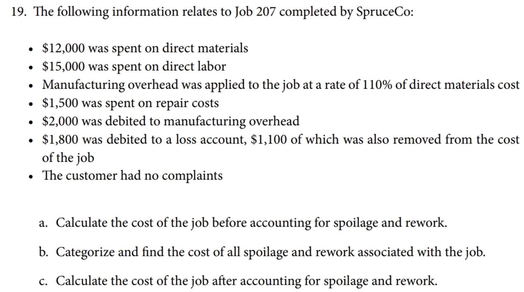  Text book answer is given above 19. The following information relates