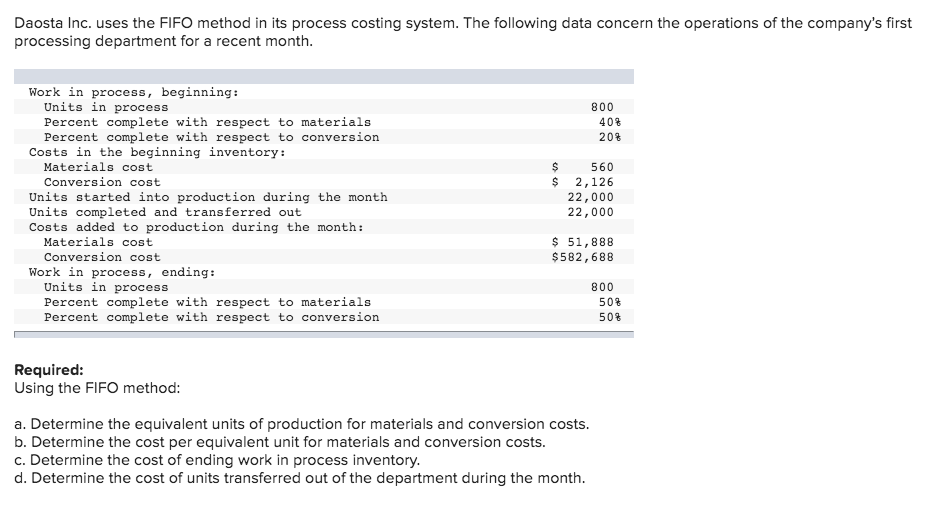 The following data concern the company's Mixing Department for the month of