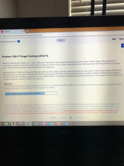 Target Costing Help Seve tx 12A Assignment Problem 12A-11 Target Costing