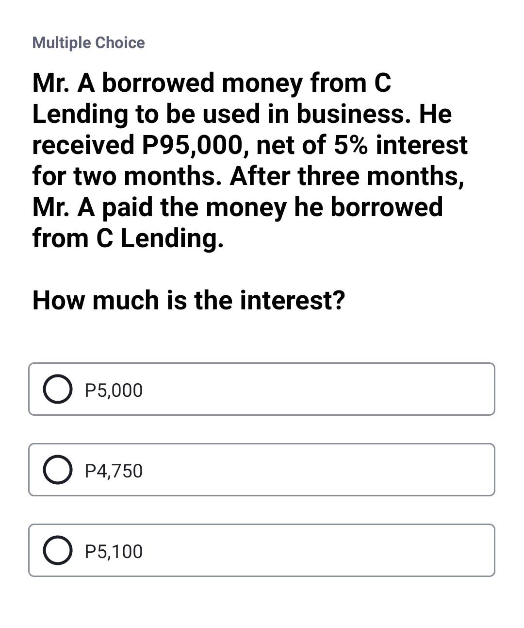 P1,000,000, a discount of 10% is allowed if paid at the purchase