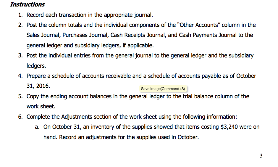 Question Number 4 Instructions 1. Record each transaction in the appropriate journal