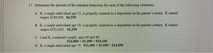  can you please explain the answers given 15. Determine the amount