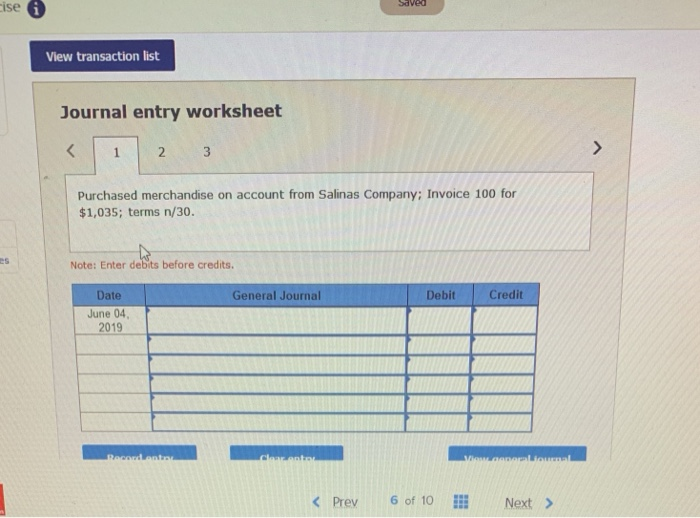 the following transactions during June. The company uses the perpetual inventory system