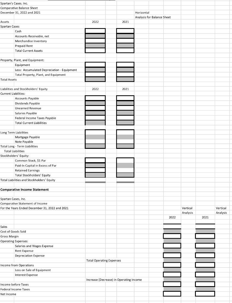 Can you help me do horizontal and vertical analysis with steps please?