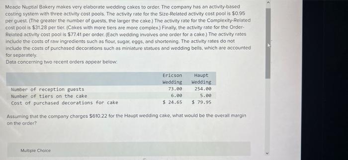 and Other-based on resource consumption. Data to perform these allocations appear below: