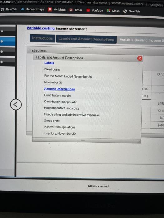 of operations, Weatherford Company propared the following income statement, based on the