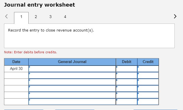 Adventure Travel. The following transactions occurred during the company's first month. April