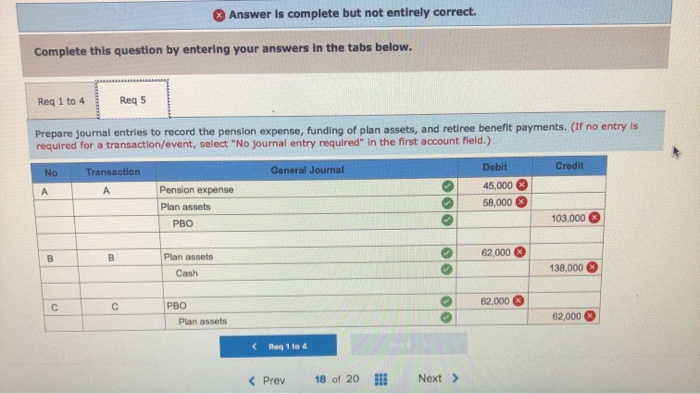 pension asset or liability; journal entries [LO17-3, 17-4, 17-5, 17-6,17-7,17-8] U.S. Metallurgical