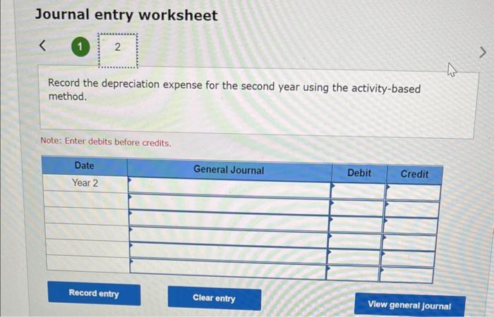(Algo) Record depreciation using activity-based method (LO7-4) On January 1, Hawalian Specialty
