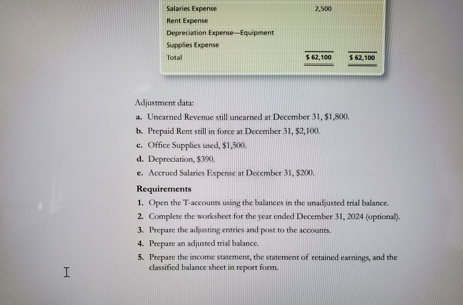 accounting cycle from adjusting entries to post-closing trial balance with an optional