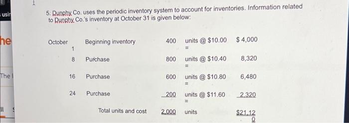  Instructions: Using a perpetual inventory system, prepare the journal entries to