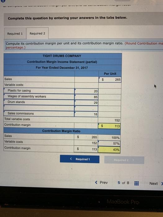 drum sets manufactured by Tight Drums Company for the year ended December