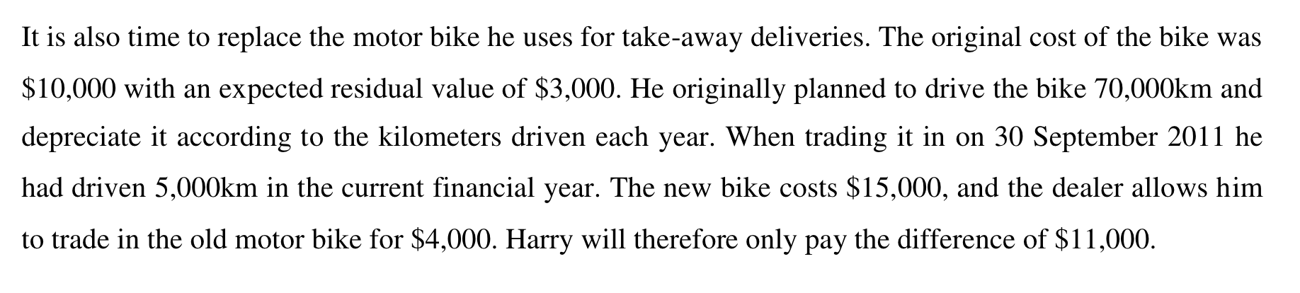 understanding why we have to times the updated depreciation by 0.1. I