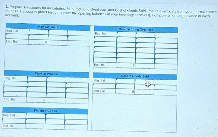 the finished goods warehouse. j. Sales for the year totalled $756,000 and