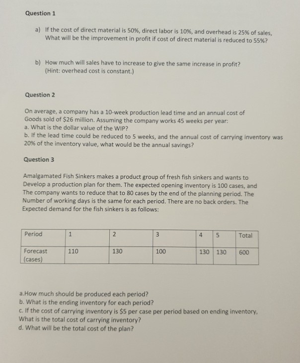 please help me to solve this 5 questions Question 1 a)