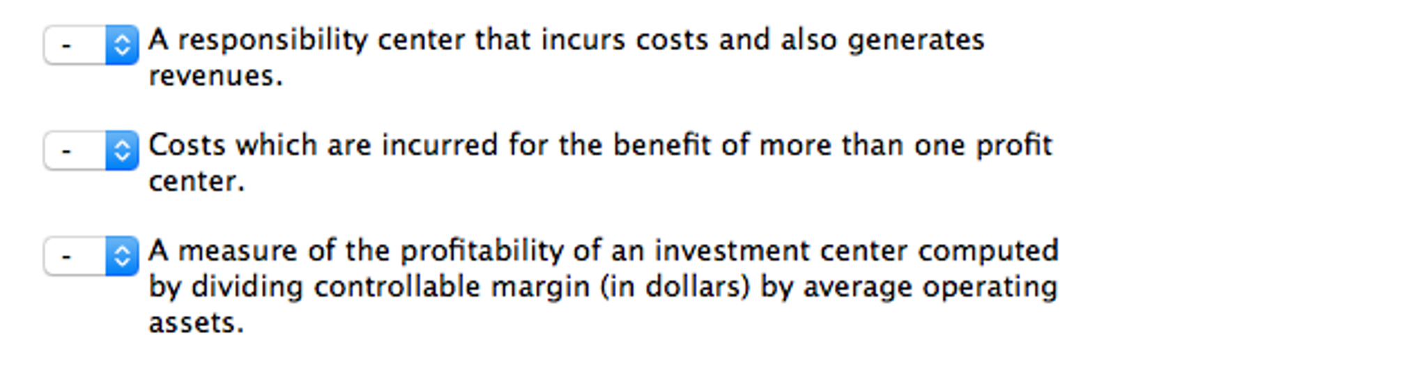 the space provided. The review of budget reports by top management directed