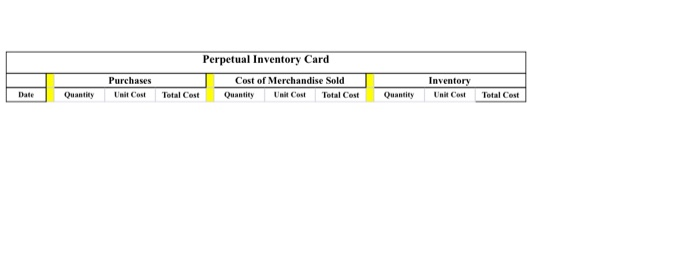 information for Product LG58x is shown below. Complete a perpetual inventory sheet