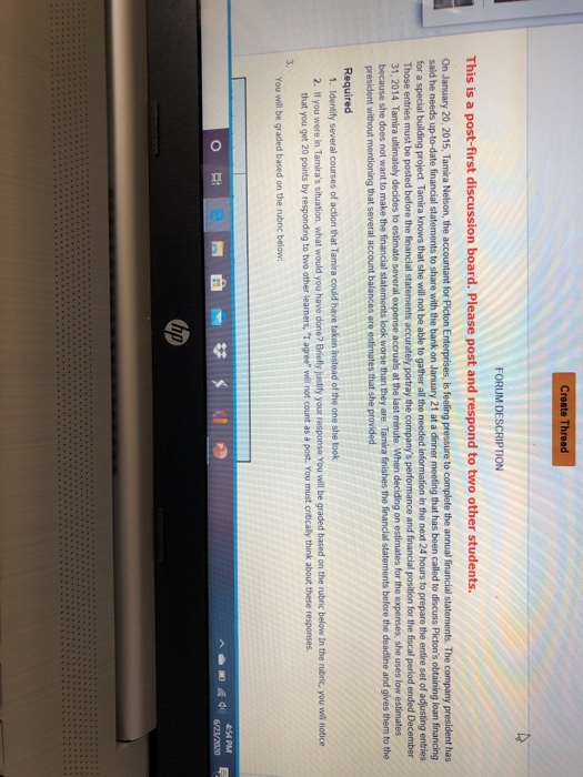  Create Thread FORUM DESCRIPTION This is a post-first discussion board. Please